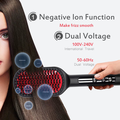 Wholesale Customised Hot Selling Styling Tools 2 in 1 Straightening Combs Electric Hair Brushes Comb Hair Straightener Brush