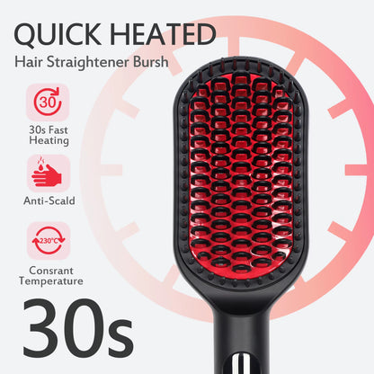 Wholesale Customised Hot Selling Styling Tools 2 in 1 Straightening Combs Electric Hair Brushes Comb Hair Straightener Brush